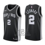 Camiseta San Antonio Spurs Kawhi Leonard NO 2 Icon 2017-18 Negro