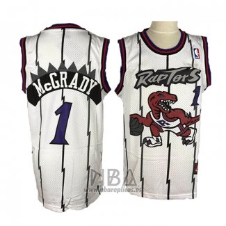 Camiseta Toronto Raptors Tracy McGrady NO 1 Retro Blanco