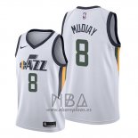 Camiseta Utah Jazz Emmanuel Mudiay NO 8 Association Blanco