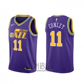 Camiseta Utah Jazz Mike Conley Hardwood NO 11 Classics Violeta