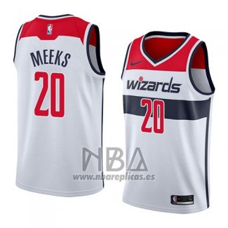 Camiseta Washington Wizards Jodie Meeks NO 20 Association 2018 Blanco