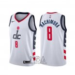 Camiseta Washington Wizards Rui Hachimura NO 8 Ciudad Blanco