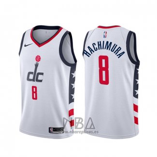 Camiseta Washington Wizards Rui Hachimura NO 8 Ciudad Blanco