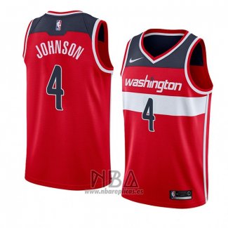 Camiseta Washington Wizards Wesley Johnson NO 4 Icon 2018 Rojo