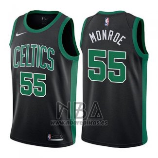 Camiseta Boston Celtics Greg Monroe NO 55 Statement 2017-18 Negro