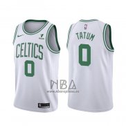 Camiseta Boston Celtics Jayson Tatum NO 0 Association 2021-22 Blanco