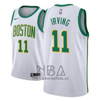 Camiseta Boston Celtics Kyrie Irving NO 11 Ciudad 2018-19 Blanco