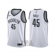 Camiseta Brooklyn Nets Donta Hall NO 45 Association 2020 Blanco