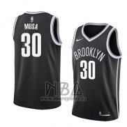 Camiseta Brooklyn Nets Dzanan Musa NO 30 Icon 2018 Negro