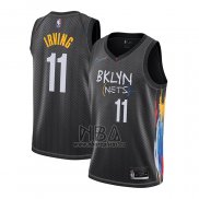 Camiseta Brooklyn Nets Kyrie Irving NO 11 Ciudad 2020-21 Negro