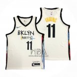 Camiseta Brooklyn Nets Kyrie Irving NO 11 Ciudad 2020-21 Blanco