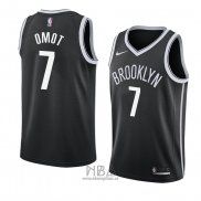 Camiseta Brooklyn Nets Nuni Omot NO 7 Icon 2018 Negro