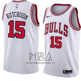 Camiseta Chicago Bulls Chandler Hutchison NO 15 Association 2018 Blanco