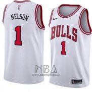 Camiseta Chicago Bulls Jameer Nelson NO 1 Association 2018 Blanco