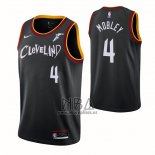 Camiseta Cleveland Cavaliers Evan Mobley NO 14 Ciudad 2020-21 Negro