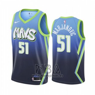 Camiseta Dallas Mavericks Boban Marjanovic NO 51 Ciudad Edition Azul