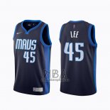 Camiseta Dallas Mavericks Courtney Lee NO 45 Earned 2020-21 Azul