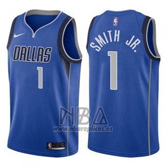 Camiseta Dallas Mavericks Dennis Smith Jr. NO 1 Icon 2017-18 Azul