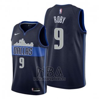 Camiseta Dallas Mavericks Isaiah Roby NO 9 Statement Azul