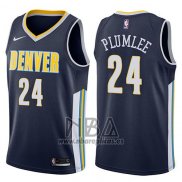 Camiseta Denver Nuggets Mason Plumlee NO 24 Icon 2017-18 Azul