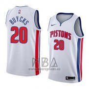 Camiseta Detroit Pistons Dwight Buycks NO 20 Association 2018 Blanco