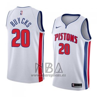 Camiseta Detroit Pistons Dwight Buycks NO 20 Association 2018 Blanco