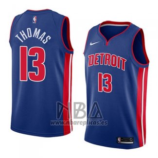 Camiseta Detroit Pistons Khyri Thomas NO 13 Icon 2018 Azul