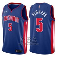 Camiseta Detroit Pistons Luke Kennard NO 5 Icon 2017-18 Azul