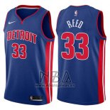 Camiseta Detroit Pistons Willie Reed NO 33 Icon 2017-18 Azul