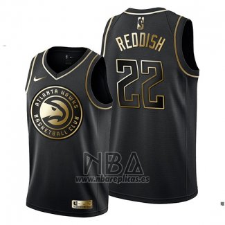 Camiseta Golden Edition Atlanta Hawks Cam Reddish NO 22 Negro