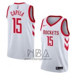 Camiseta Houston Rockets Clint Capela NO 15 Association 2018 Blanco