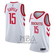 Camiseta Houston Rockets Clint Capela NO 15 Association 2018 Blanco