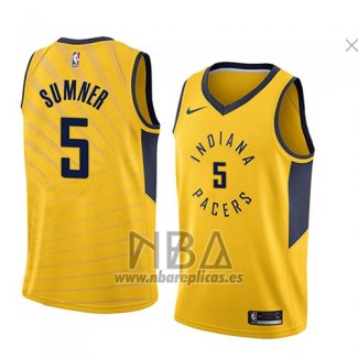 Camiseta Indiana Pacers Edmond Sumner NO 5 Statement 2018 Amarillo