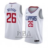 Camiseta Los Angeles Clippers Angel Delgado NO 26 Association 2018 Blanco