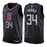 Camiseta Los Angeles Clippers Tobias Harris NO 34 Statement 2019 Negro