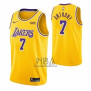 Camiseta Los Angeles Lakers Carmelo Anthony NO 7 Icon 2020 Amarillo