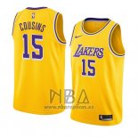 Camiseta Los Angeles Lakers Demarcus Cousins NO 15 Icon 2019-20 Amarillo