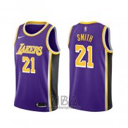 Camiseta Los Angeles Lakers J.r. Smith NO 21 Statement 2020 Violeta