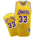 Camiseta Los Angeles Lakers Kareem Abdul-Jabbar NO 33 Retro Amarillo