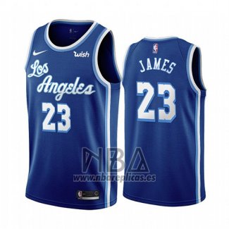 Camiseta Los Angeles Lakers Lebron James NO 23 Classic 2019-20 Azul