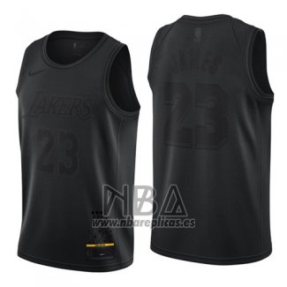 Camiseta Los Angeles Lakers Lebron James NO 23 MVP Negro