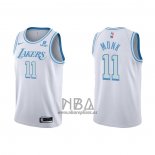 Camiseta Los Angeles Lakers Malik Monk NO 11 Ciudad 2021-22 Blanco