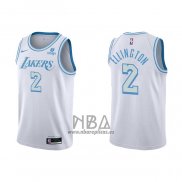 Camiseta Los Angeles Lakers Wayne Ellington NO 2 Ciudad 2021-22 Blanco