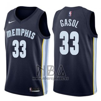 Camiseta Memphis Grizzlies Marc Gasol NO 33 Icon 2017-18 Azul