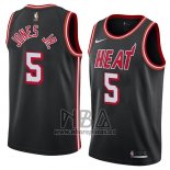 Camiseta Miami Heat Derrick Jones Jr. NO 5 Classic 2018 Negro