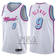 Camiseta Miami Heat Kelly Olynyk NO 9 Ciudad 2017-18 Blanco