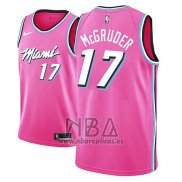 Camiseta Miami Heat Rodney Mcgruder NO 17 Earned 2018-19 Rosa