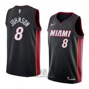 Camiseta Miami Heat Tyler Johnson NO 8 Icon 2018 Negro