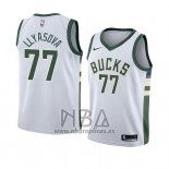 Camiseta Milwaukee Bucks Ersan Llyasova NO 77 Association 2018 Blanco