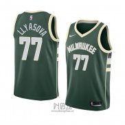 Camiseta Milwaukee Bucks Ersan Llyasova NO 77 Icon 2018 Verde